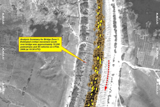 Illustration for article titled Satellite-Eye-View of People Evacuating in Chad